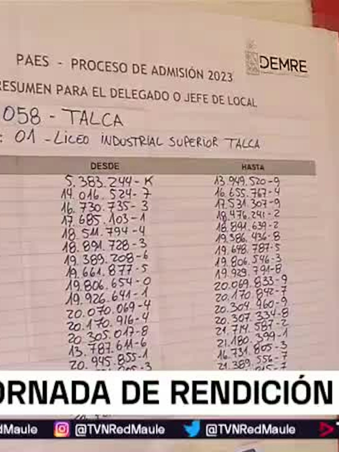 Comenzó rendición de la PAES