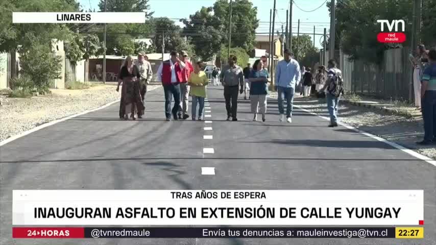 Inauguran asfalto en Linares