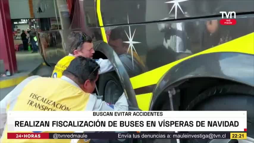 Fiscalizan buses previo a Navidad