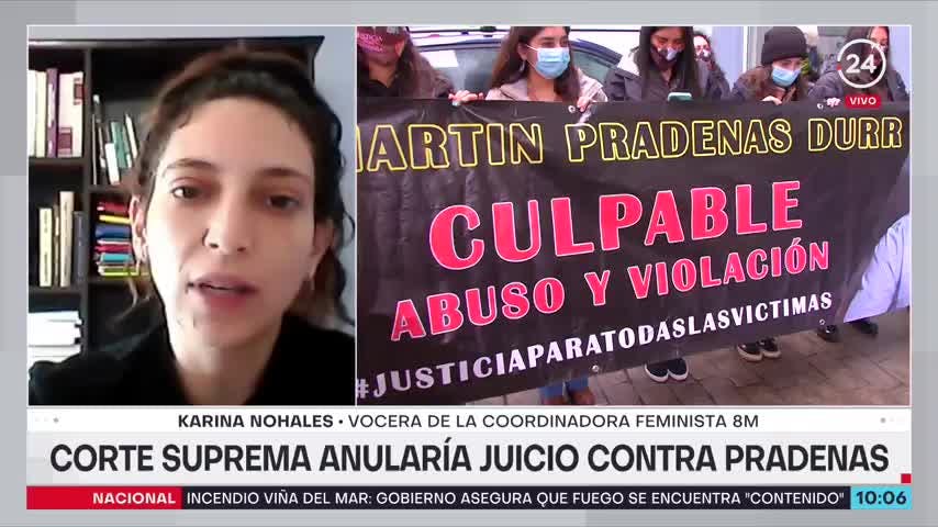 Vocera de la Coordinadora Feminista 8M ante eventual nulidad de juicio contra Pradenas: Es importante recordar que fue condenado de forma unánim e