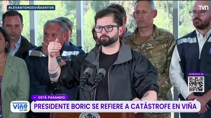 Presidente Boric: El incendio todavía no está 100% controlado