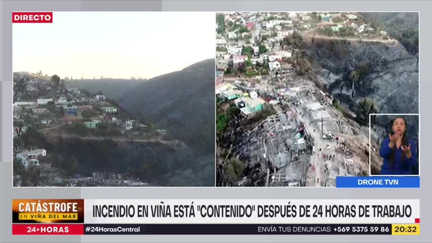 Incendio en Viña está contenido