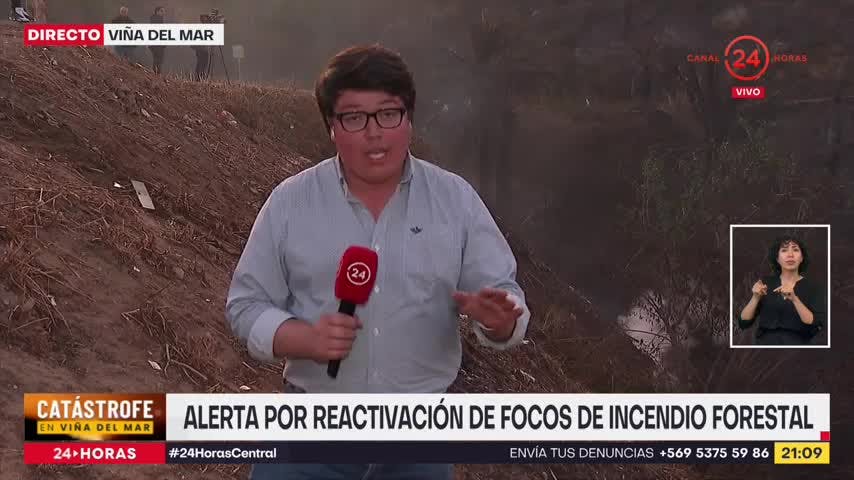 Alerta por reactivación de focos de incendio forestal