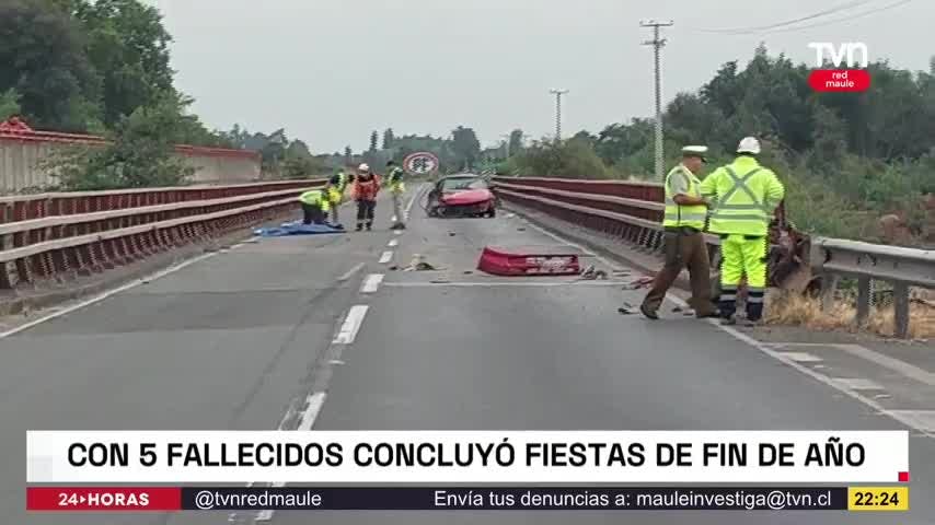 5 fallecidos por accidentes de tránsito