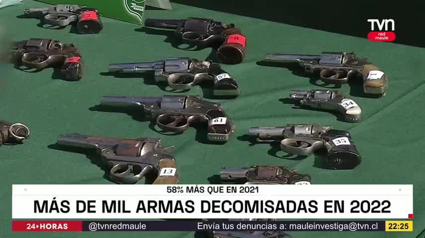 Más de mil armas se incautaron este año