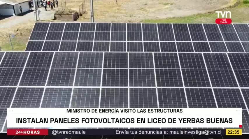 Instalan paneles fotovoltaicos en liceo de Yerbas Buenas