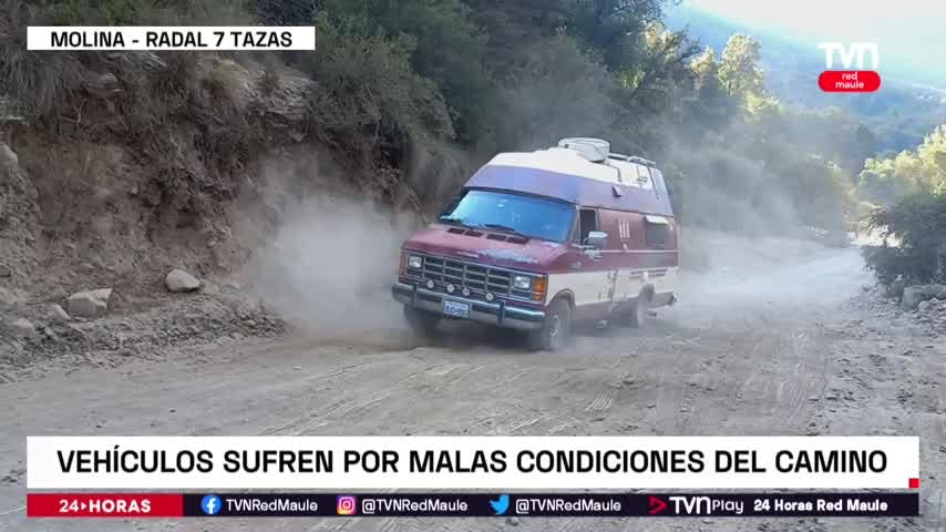 Exigen reparar camino al Radal Siete Tazas