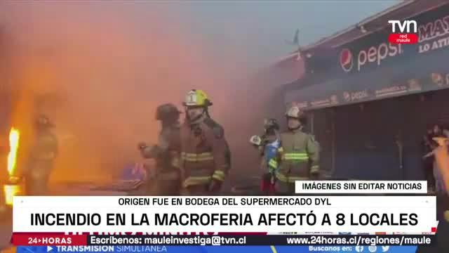 Incendio afectó a 8 locales de la Macroferia