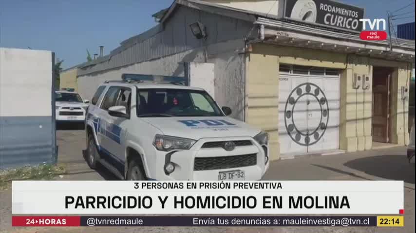 Por parricidio y homicidio formalizan a 3 personas en Molina