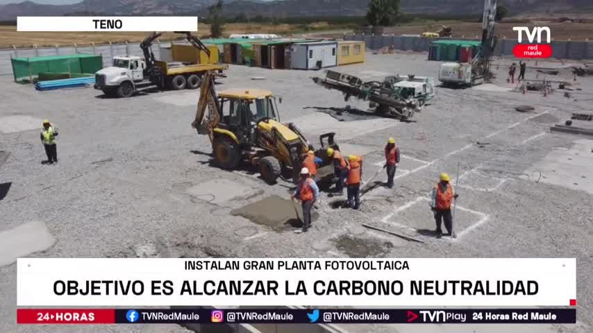 Instalan mega planta fotovoltaica en Teno