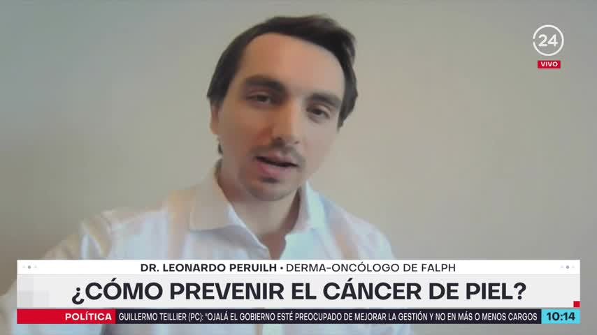 Doctor Leonardo Peruilh: La cantidad de muertes por cáncer de piel ha aumentado un 40% en los últimos 10 años