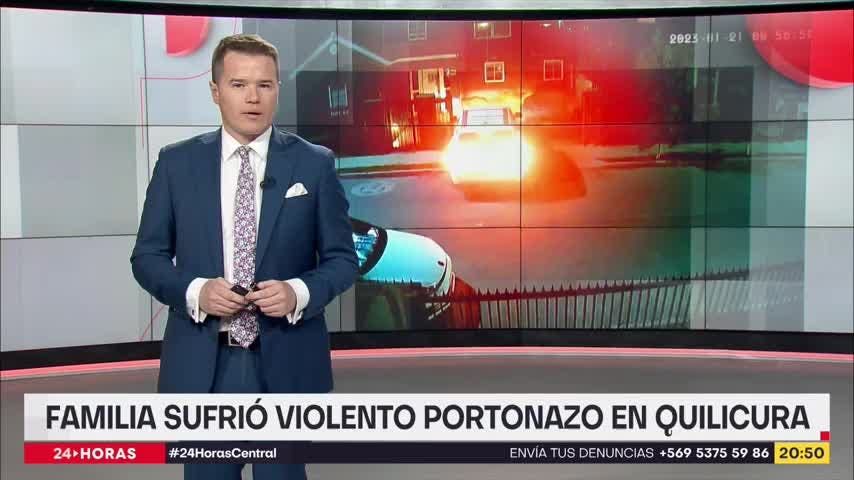Familia sufrió violento portonazo en Quilicura