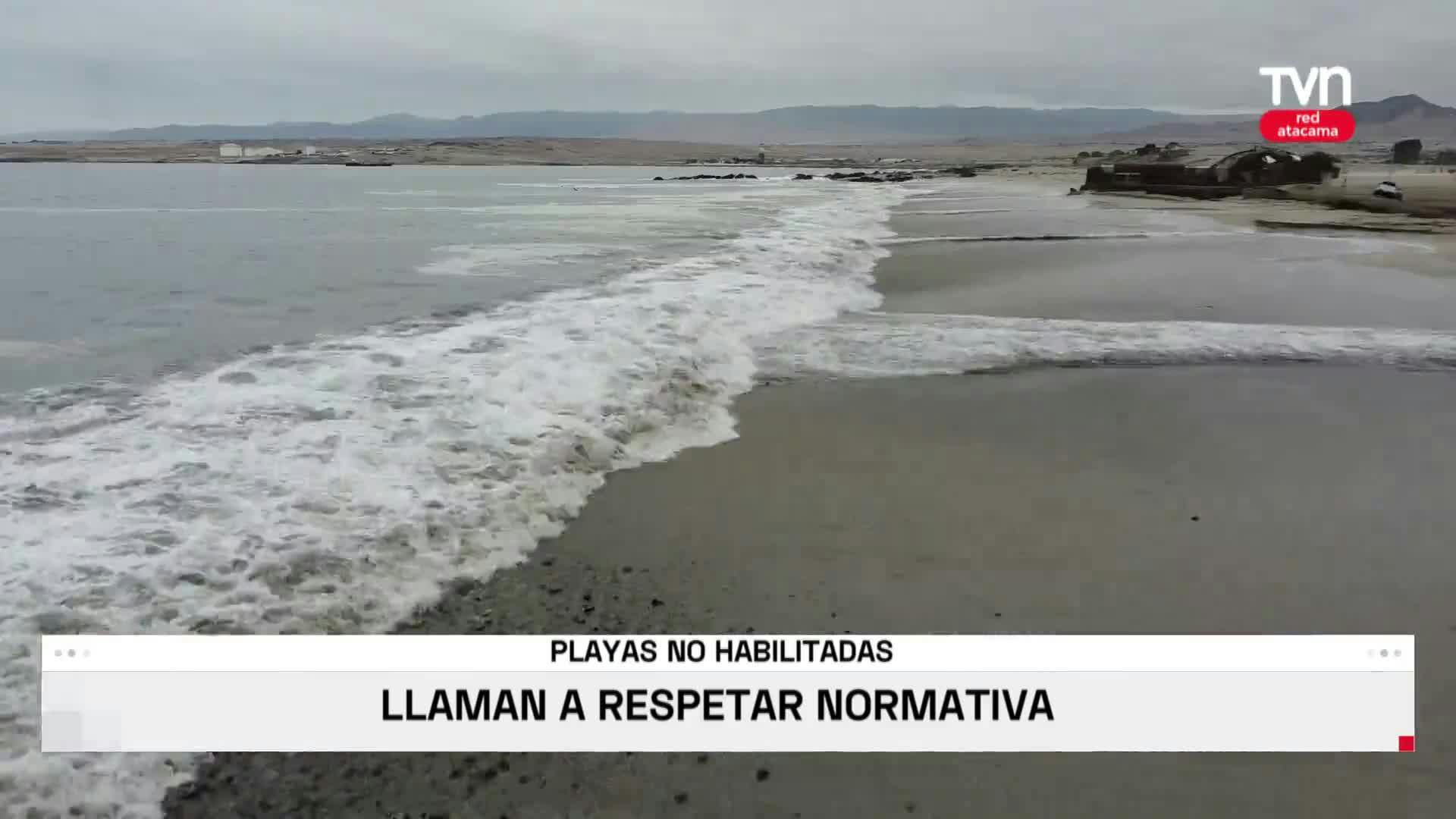 ¿Cuáles son las playas no habilitadas?