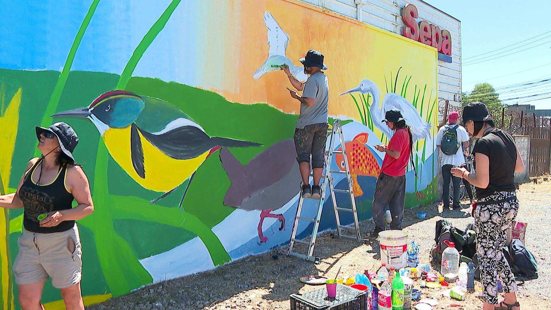 Mural por día de los humedales