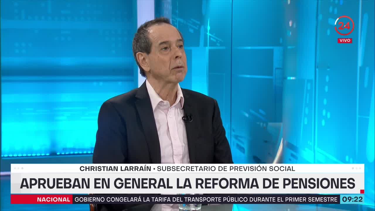 Subsecretario Larraín por reforma de pensiones: el 6% tiene una lógica de compartir riesgo