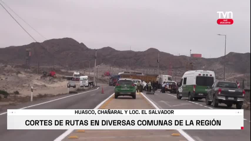 Jornada de cortes de rutas en diferentes comunas