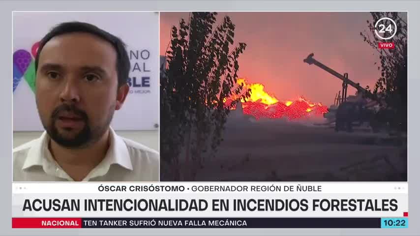 Gobernador de Ñuble se refirió a la primera noche de toque de queda por incendios forestales