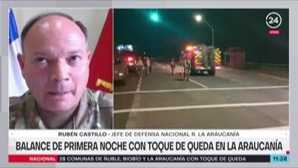 Jefe de Defensa en La Araucanía por toque de queda en la región: “hubo un incremento de seguridad (…) es un balance positivo”