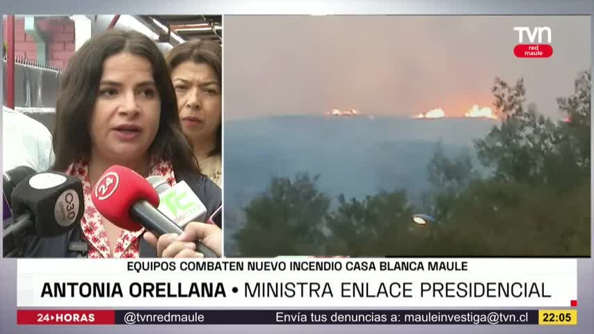 Cauquenes: Combaten incendio Casa Blanca Maule