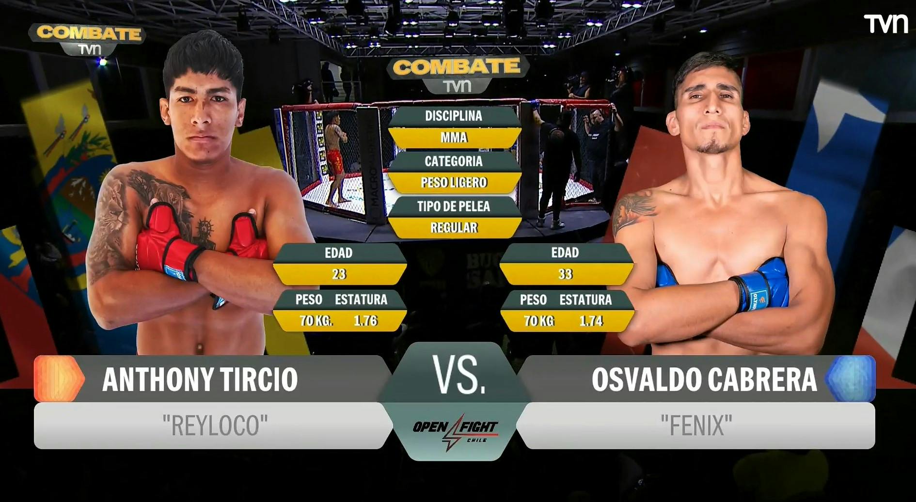Combate TVN | Anthony Tircio vs. Osvaldo Cabrera