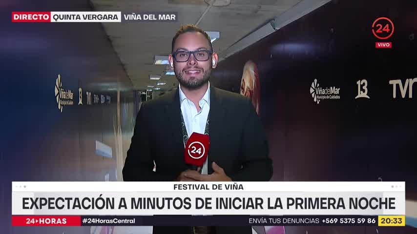 Gran expectación a minutos de iniciar la primera noche del Festival de Viña del Mar