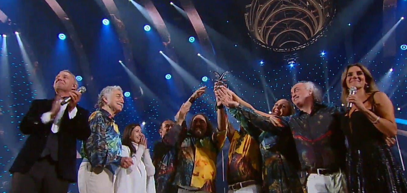 ¡Emocionante! Los Jaivas se llevaron la Gaviota de Platino
