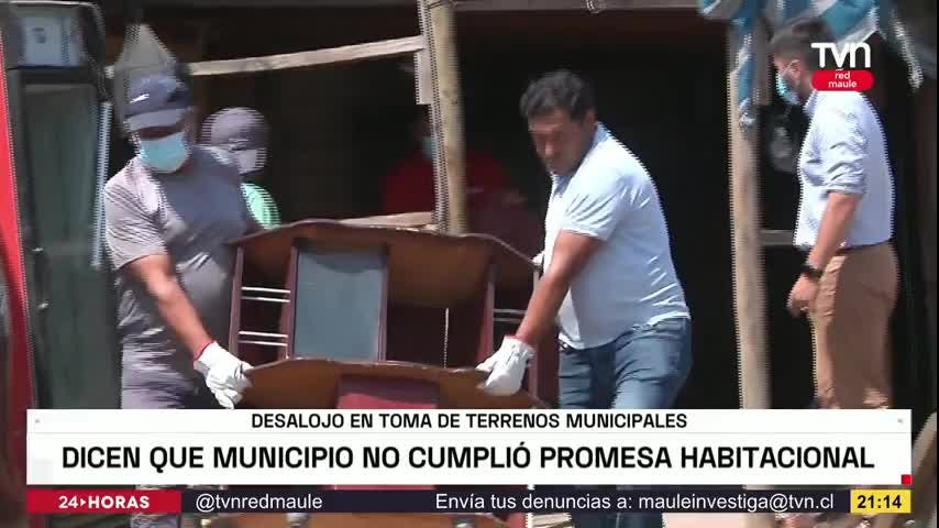 Cinco familias fueron desalojadas de terreno municipal en Talca