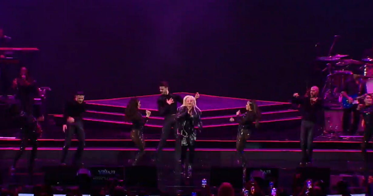 Christina Aguilera lo dejó todo en el escenario