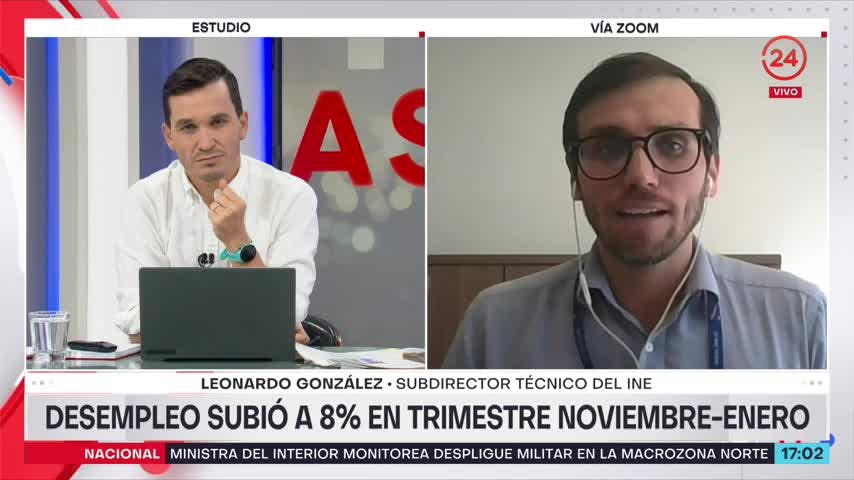 Desempleo subió a 8% en trimestre noviembre-enero: Personas que estaban fuera de la fuerza de trabajo, están retornando