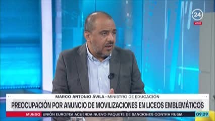 Ávila por estudiantes de zonas afectadas: En todos los establecimientos hemos logrado hacer reubicación