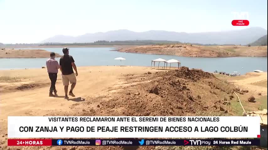 Con zanja y peaje: Restringen acceso a Lago Colbún