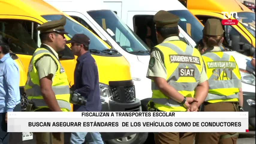 Fiscalización al transporte escolar de la región