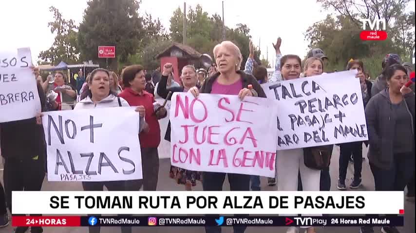 Vecinos de Villa Illinois se tomaron ruta hacia Pelarco