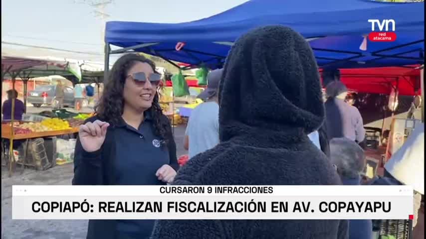 Jornada de fiscalización en feria libre de avenida Copayapu