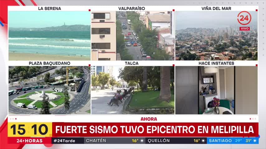 Fuerte sismo tuvo epicentro en Melipilla
