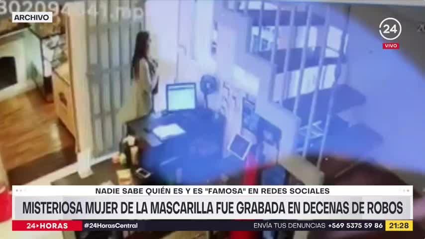 Misteriosa mujer de la mascarilla fue grabada en decenas de robos