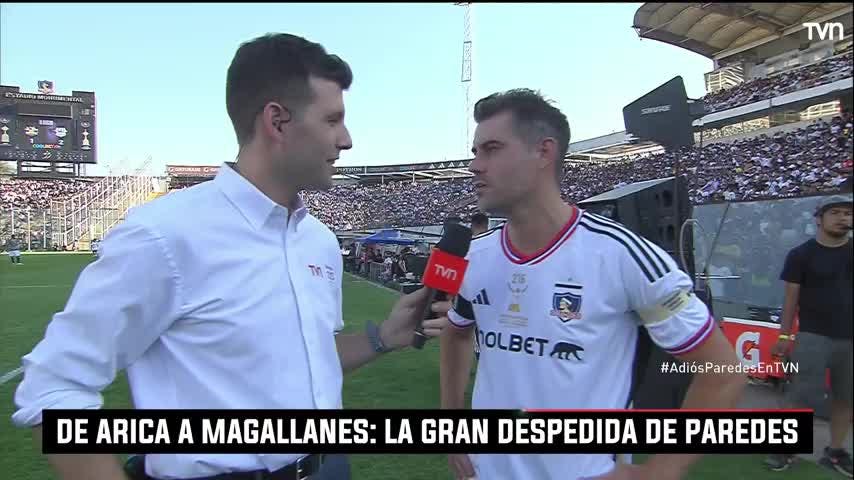 Ezequiel Miralles en la despedida de Esteban Paredes: Volver a esta cancha es hermoso