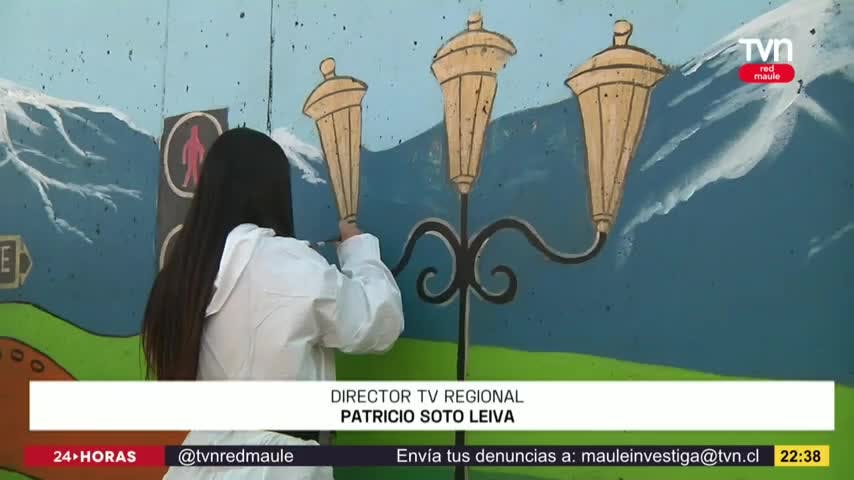 Restauración del mural de Chilenidad ubicado en Talca