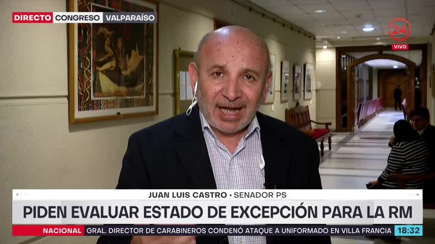 Senador Castro y Estado de Excepción en la RM: “Por un periodo de tiempo es razonable considerarlo”