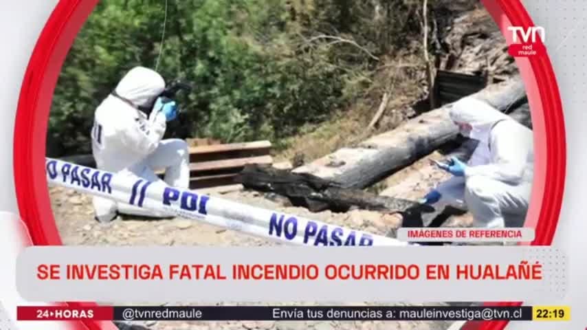 Investigan fatal incendio en Hualañé
