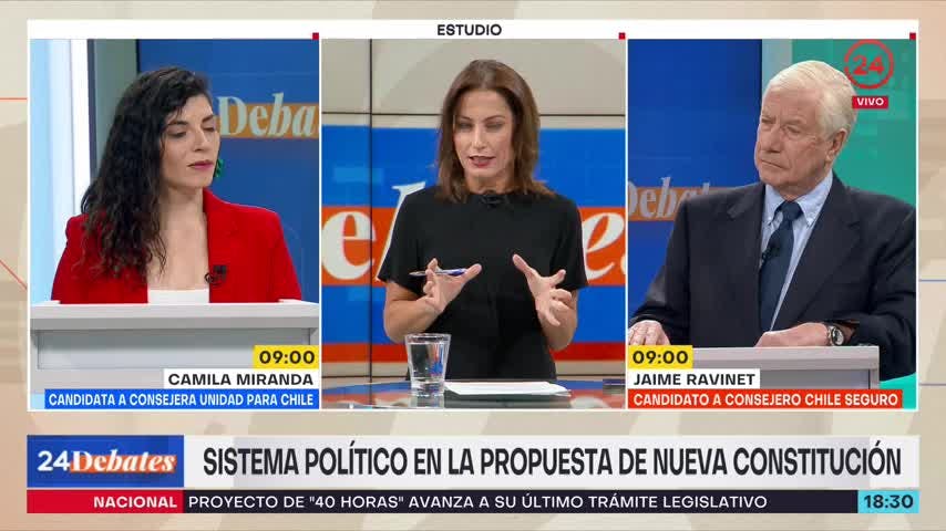 24 Debates: Sistema político según Jaime Ravinet y Camila Miranda