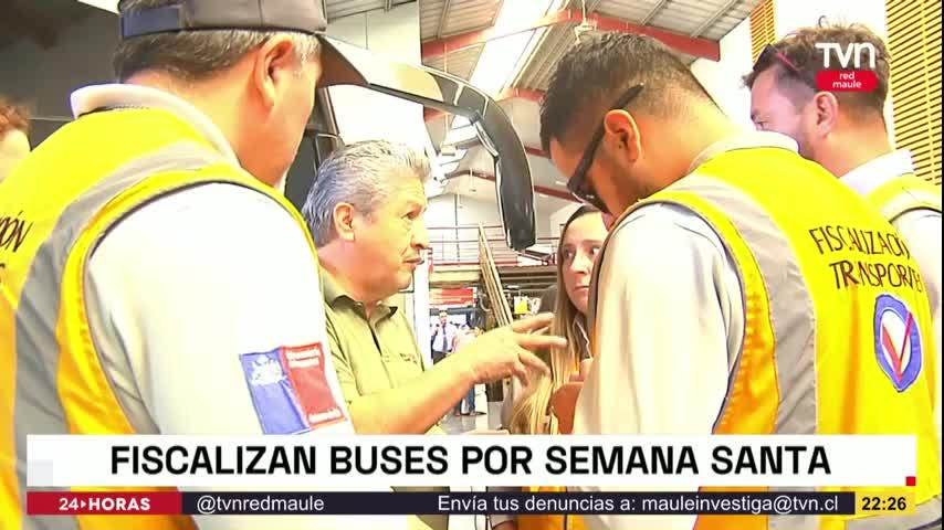 Fiscalizan buses con motivo de Semana Santa 