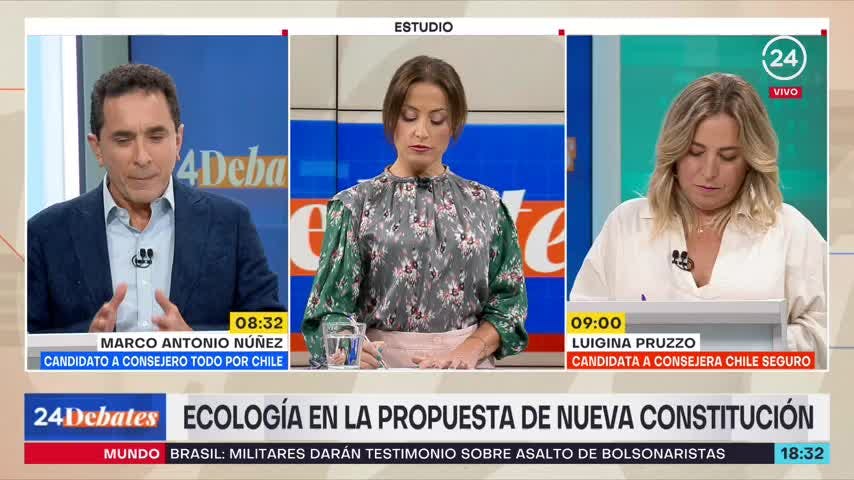 24 Debates: Ecología en la propuesta constitucional según Marco Antonio Núñez y Luigina Pruzzo