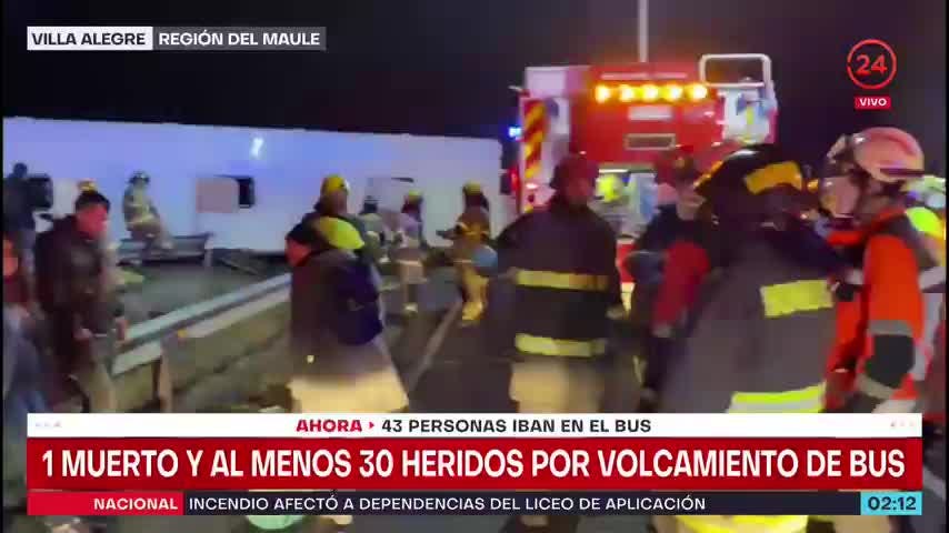 Bomberos confirma la muerte de una persona tras accidente en Villa Alegre