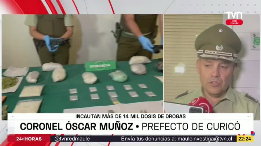 Incautan más de 14 mil dosis de drogas en Curicó