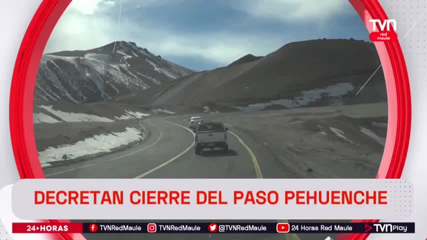 Decretan cierre del Paso Pehuenche