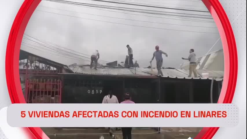 5 viviendas afectadas con incendio en Linares