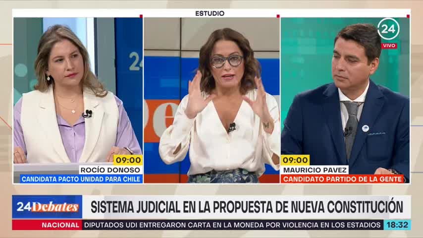 24 Debates: Sistema judicial según Mauricio Pávez y Rocío Donoso