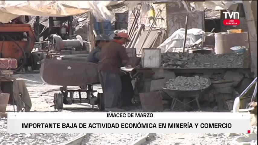 Fuerte caída del Imacec en minería y comercio
