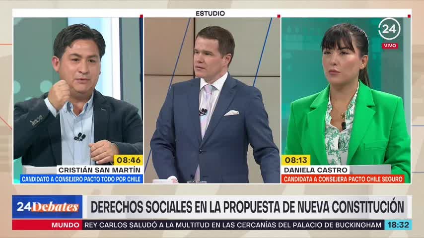 24 Debates: Derechos sociales según Cristián San Martín y Daniela Castro